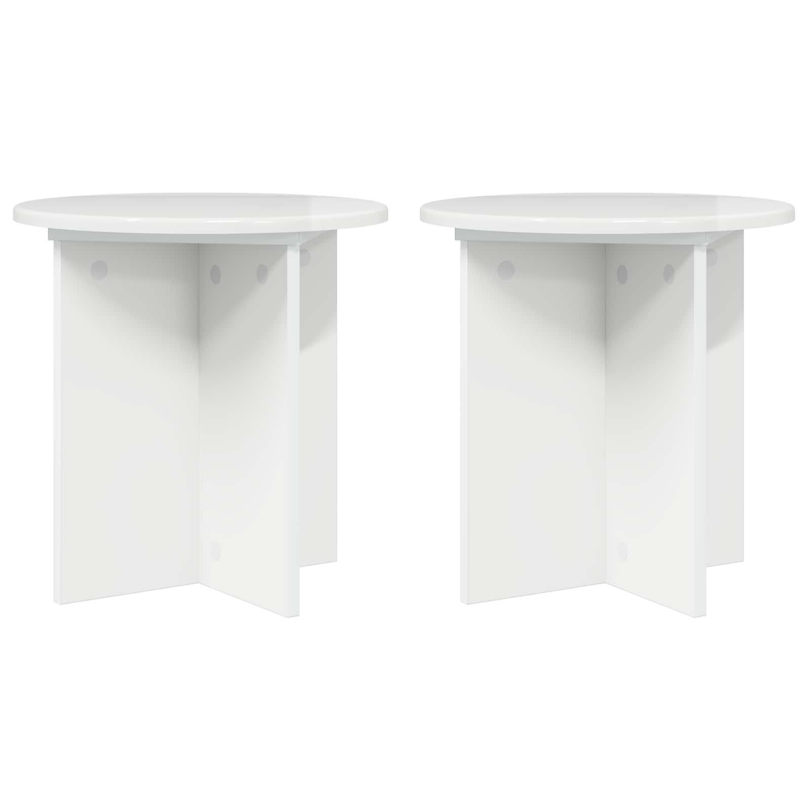Pflanzenständer 2 pcs Hochglanz Weiß 40 x 40 x 40 cm