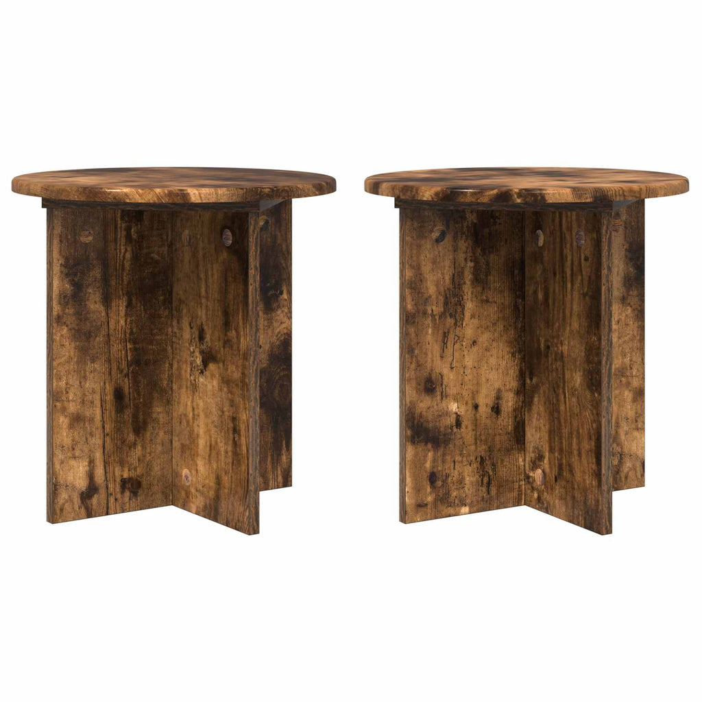 Pflanzenständer 2 pcs Geräucherte Eiche 40 x 40 x 40 cm
