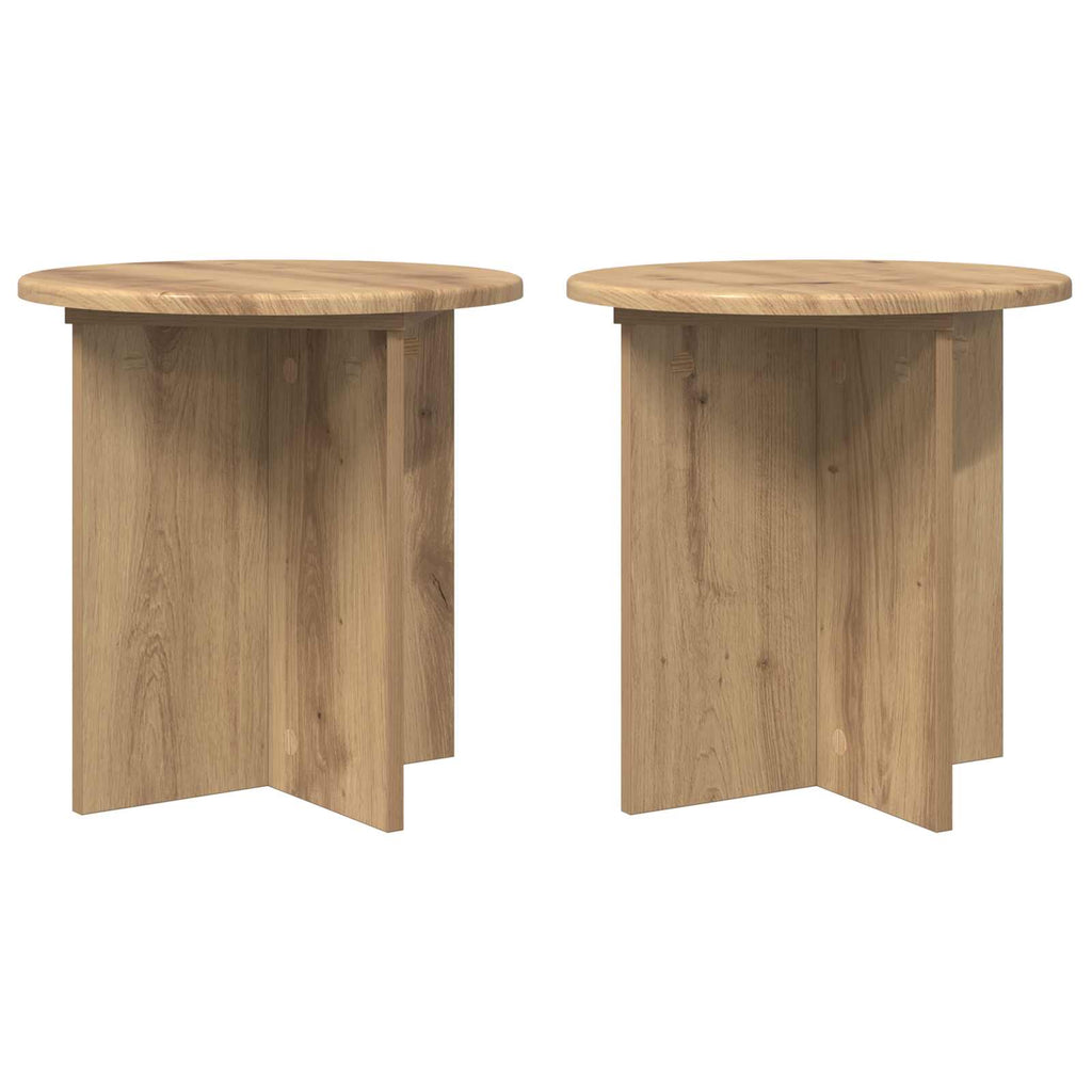 Pflanzenständer 2 pcs Artisan-Eiche 40 x 40 x 40 cm