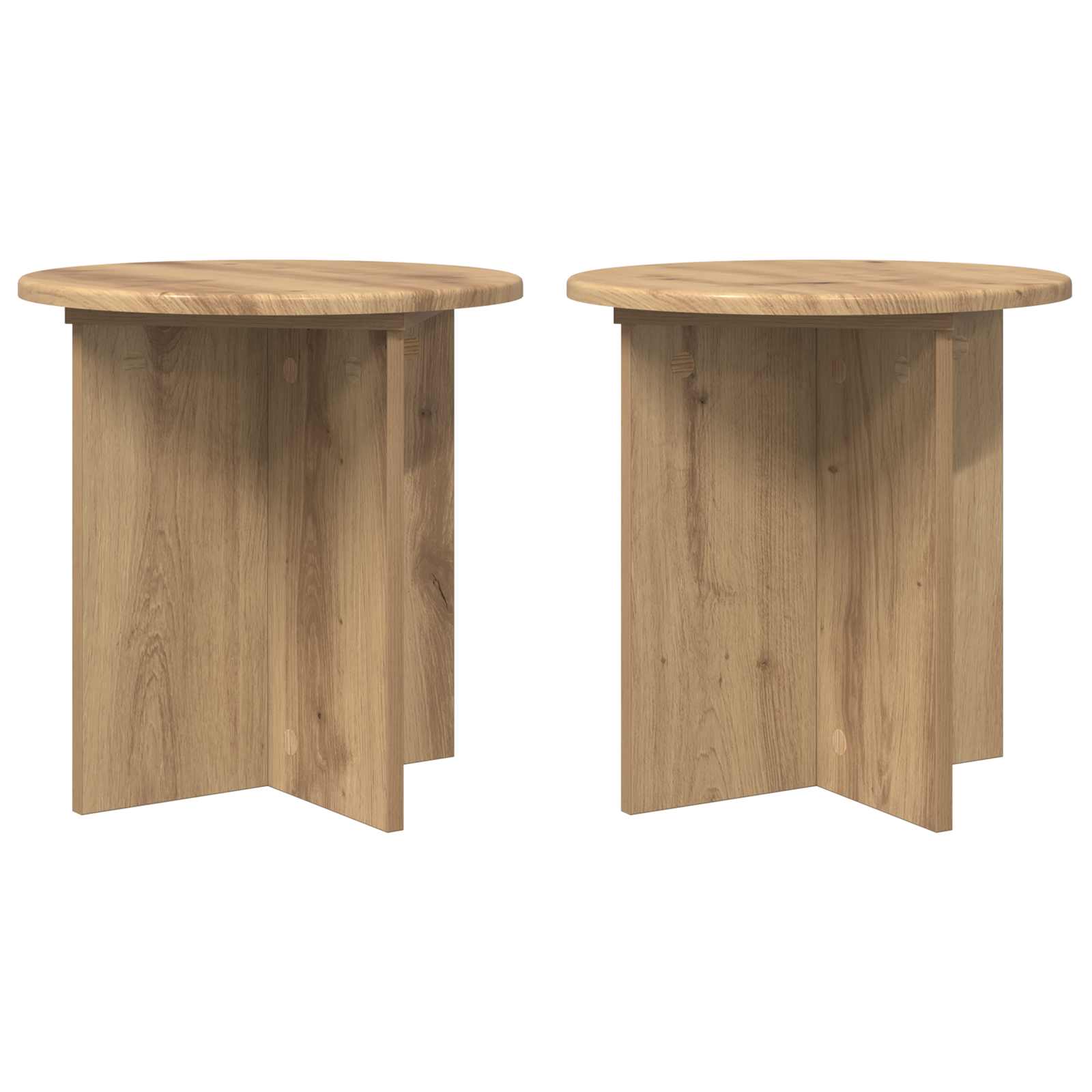 Pflanzenständer 2 pcs Artisan-Eiche 40 x 40 x 40 cm