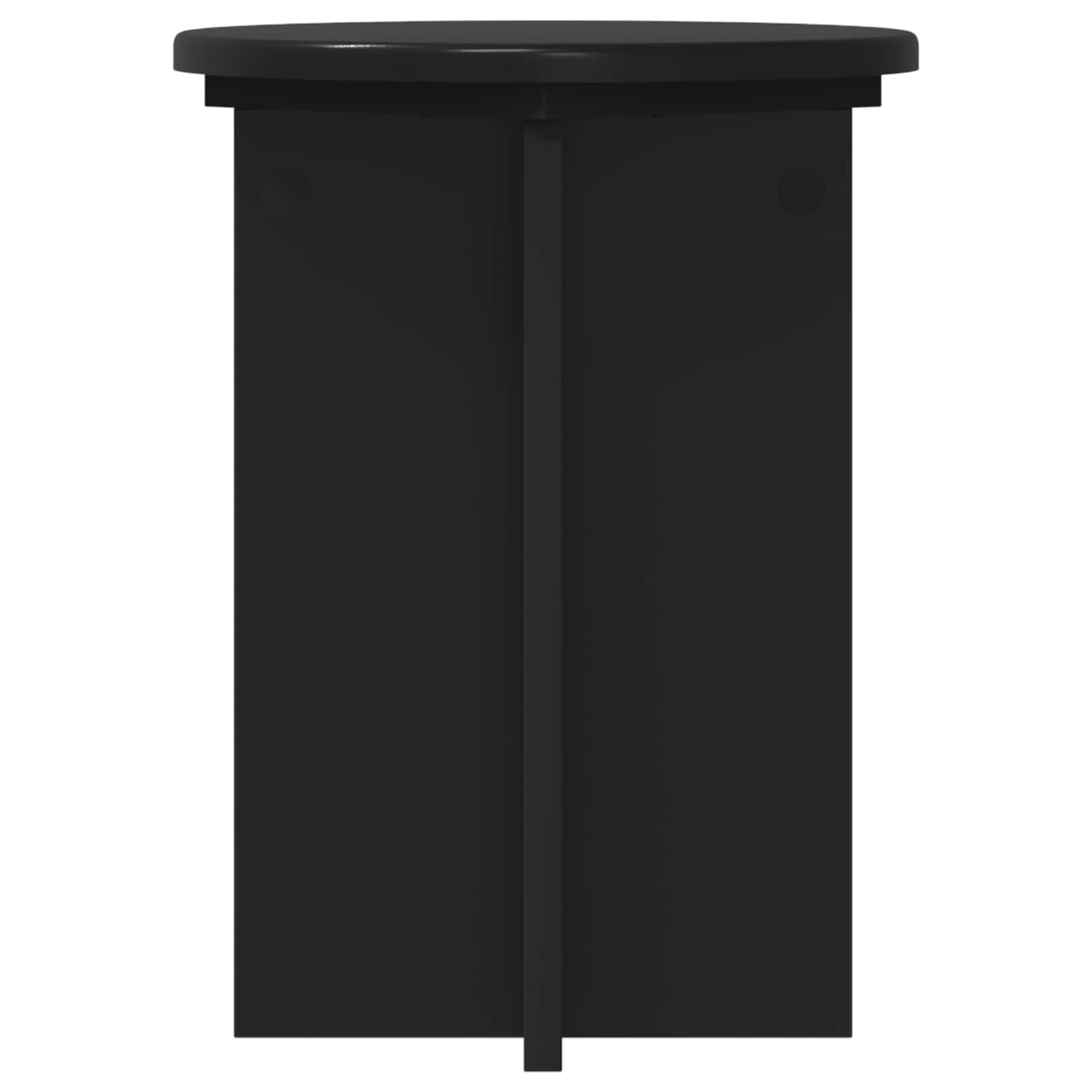 Pflanzenständer 2 pcs Schwarz Ø29,5 x 40 cm Holzwerkstoff