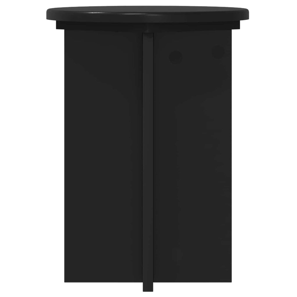 Pflanzenständer 2 pcs Schwarz Ø29,5 x 40 cm Holzwerkstoff