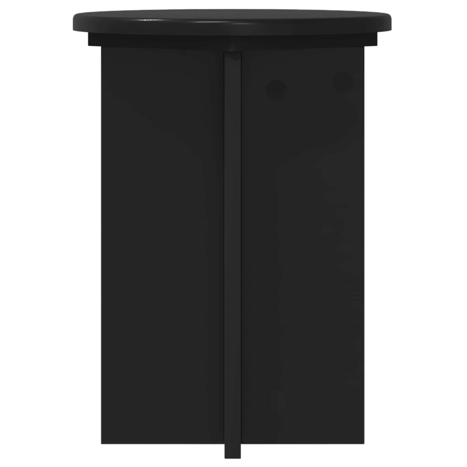Pflanzenständer 2 pcs Schwarz Ø29,5 x 40 cm Holzwerkstoff