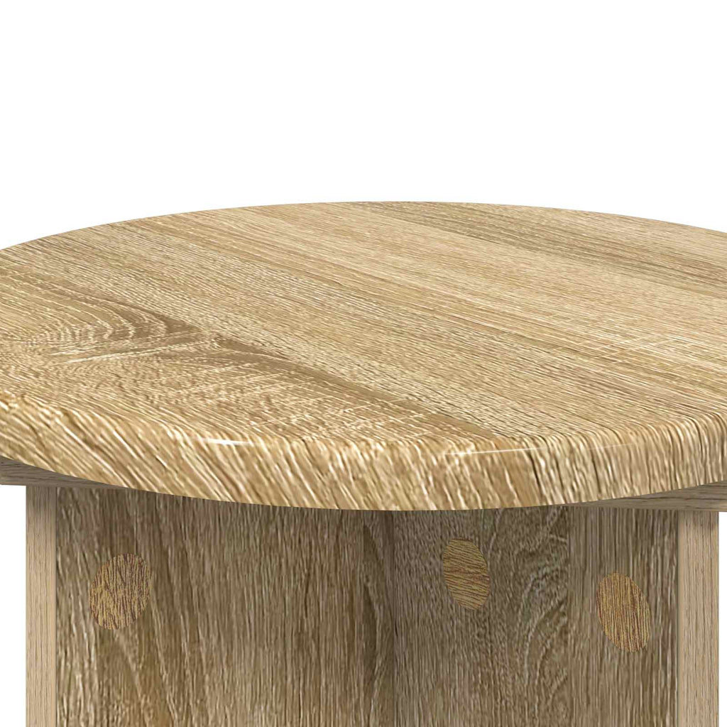 Pflanzenständer 2 pcs Sonoma-Eiche Ø29,5 x 40 cm Holzwerkstoff
