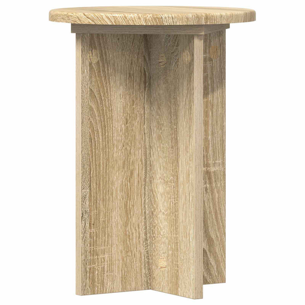 Pflanzenständer 2 pcs Sonoma-Eiche Ø29,5 x 40 cm Holzwerkstoff