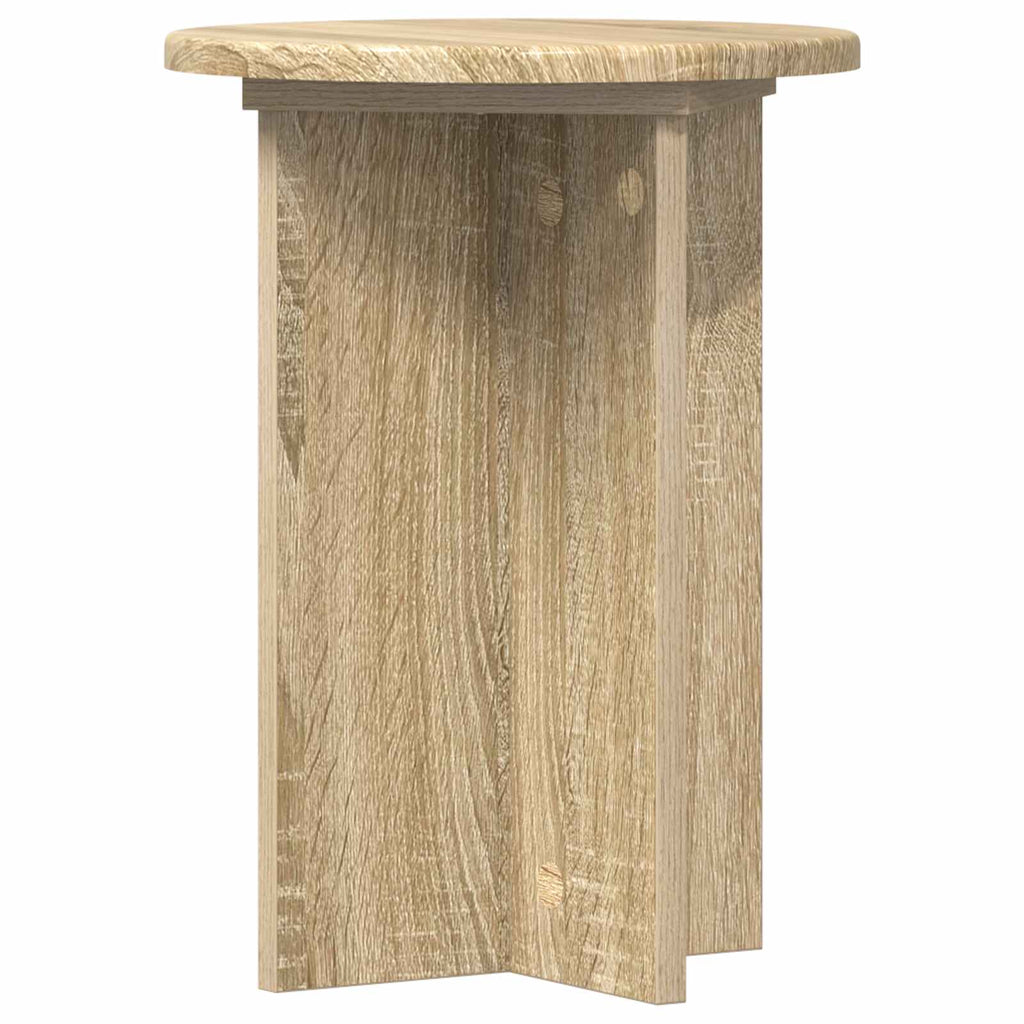 Pflanzenständer 2 pcs Sonoma-Eiche Ø29,5 x 40 cm Holzwerkstoff