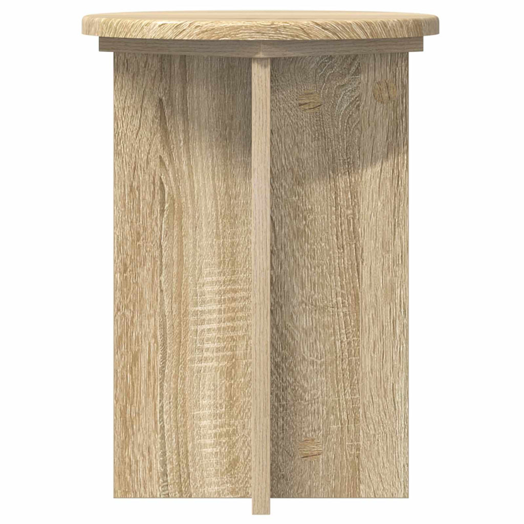 Pflanzenständer 2 pcs Sonoma-Eiche Ø29,5 x 40 cm Holzwerkstoff