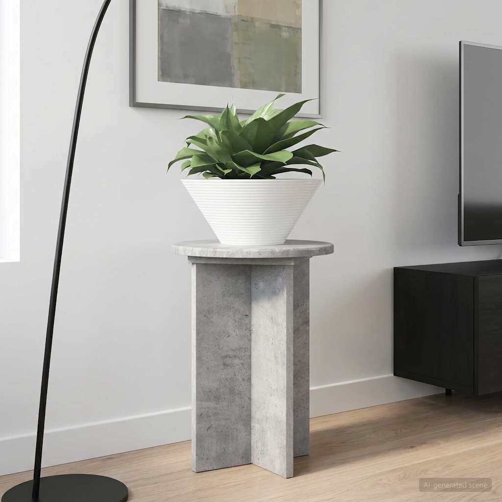 Pflanzenständer 2 pcs Betongrau Ø29,5 x 40 cm Holzwerkstoff