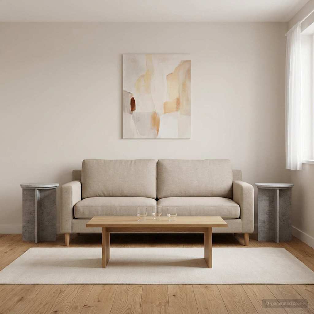 Pflanzenständer 2 pcs Betongrau Ø29,5 x 40 cm Holzwerkstoff