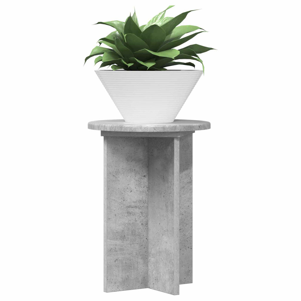 Pflanzenständer 2 pcs Betongrau Ø29,5 x 40 cm Holzwerkstoff