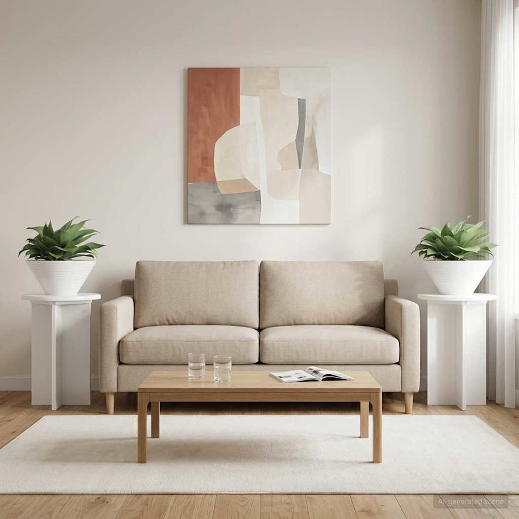 Pflanzenständer 2 pcs Hochglanz Weiß Ø29,5 x 40 cm