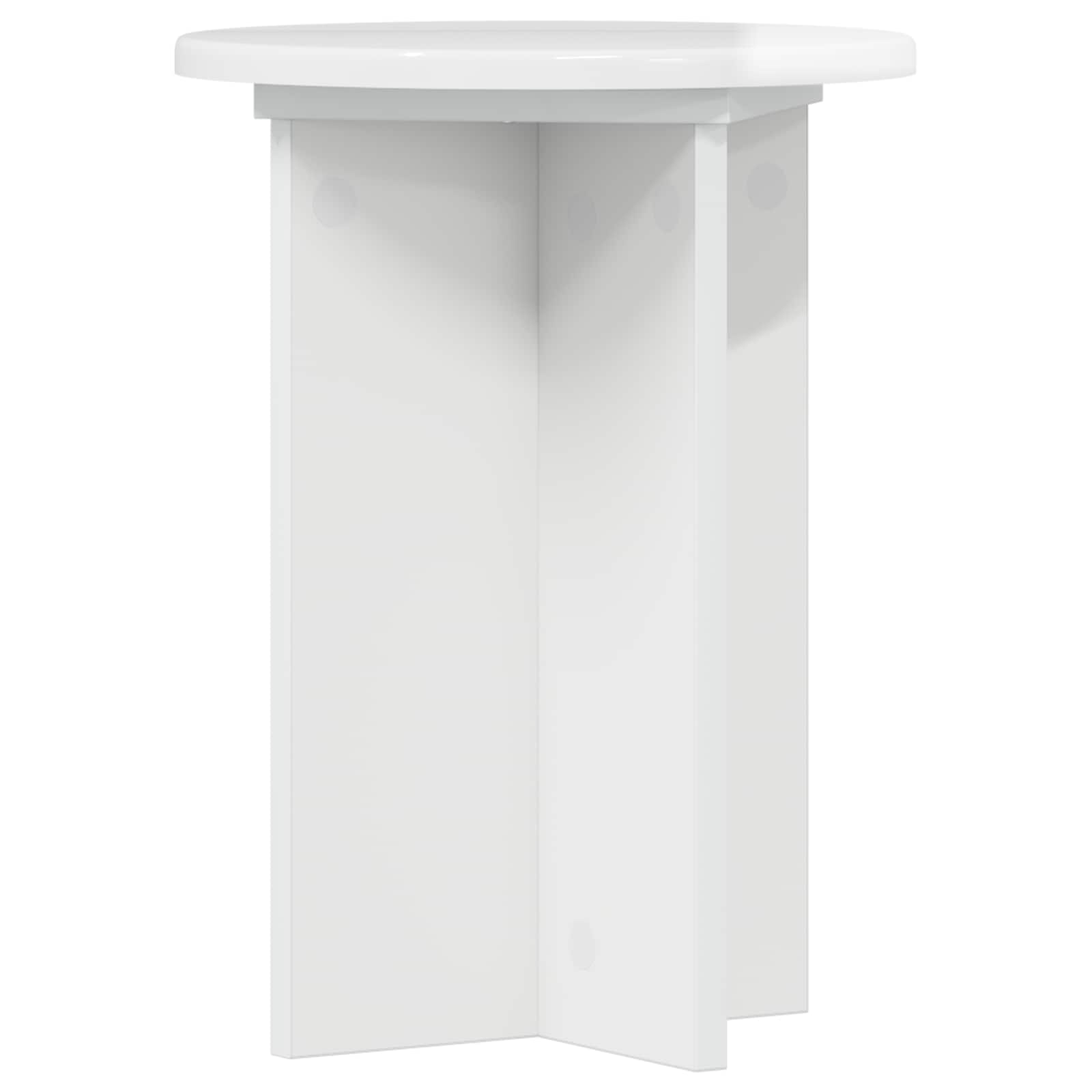 Pflanzenständer 2 pcs Hochglanz Weiß Ø29,5 x 40 cm