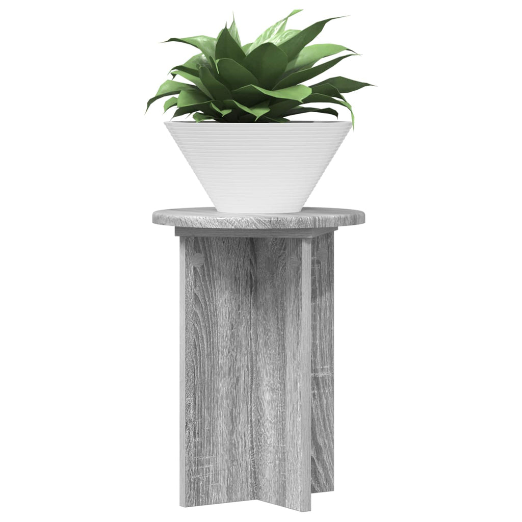 Pflanzenständer 2 pcs Graues Sonoma Ø29,5 x 40 cm Holzwerkstoff