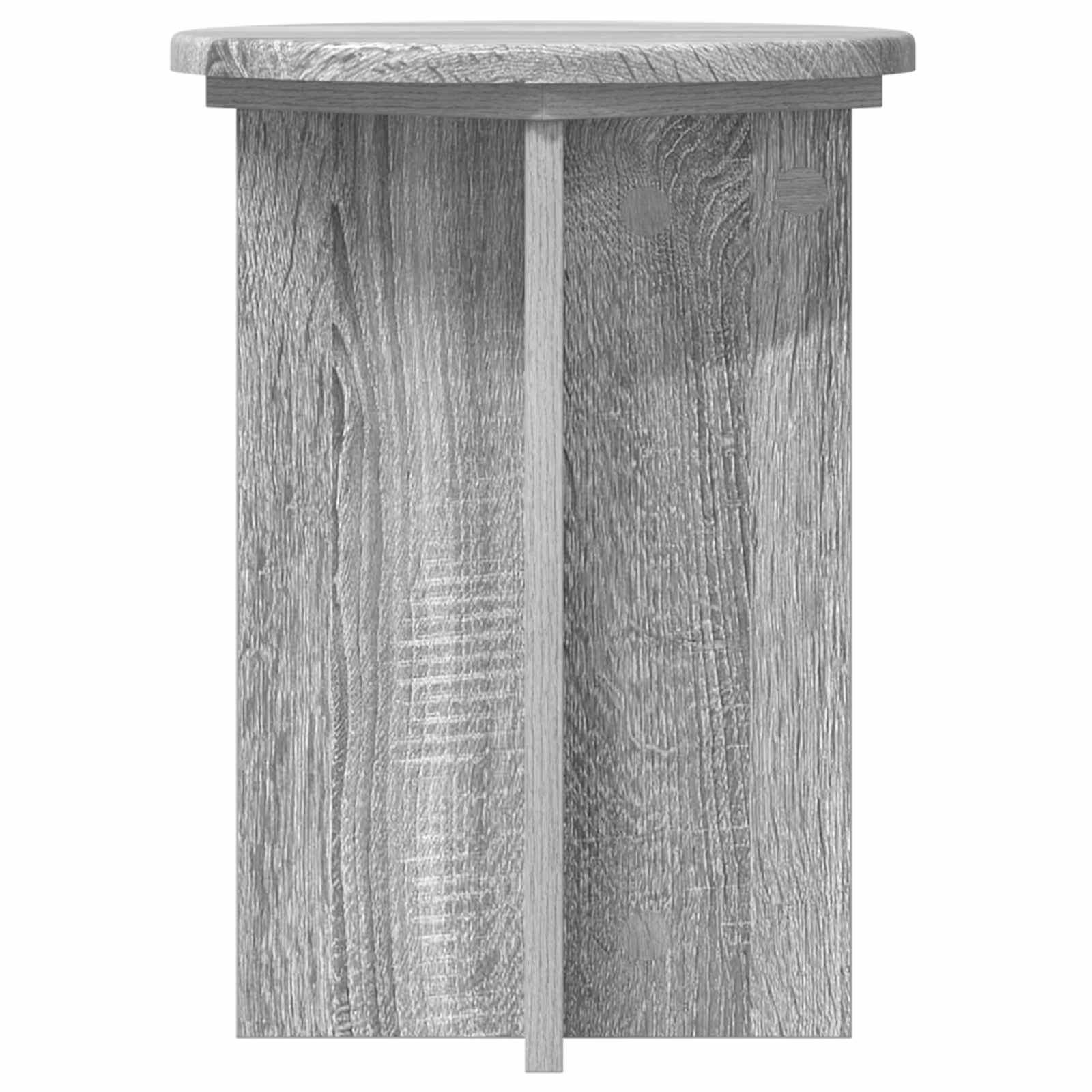 Pflanzenständer 2 pcs Graues Sonoma Ø29,5 x 40 cm Holzwerkstoff