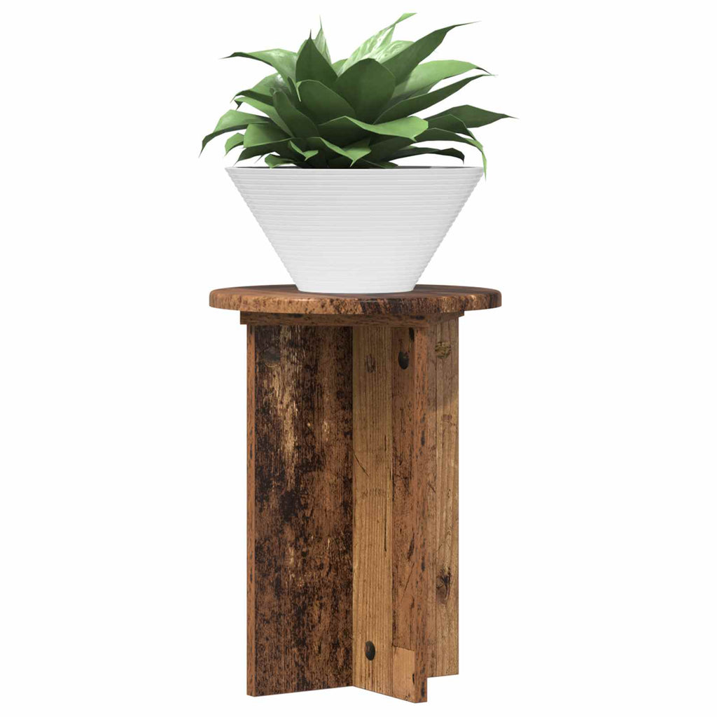 Pflanzenständer 2 pcs Altholz Ø29,5 x 40 cm Holzwerkstoff