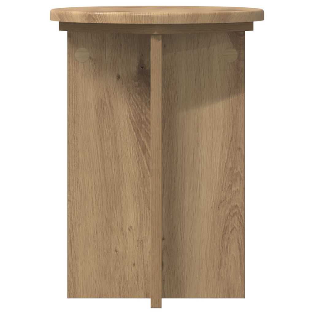 Pflanzenständer 2 pcs Artisan-Eiche Ø29,5 x 40 cm Holzwerkstoff