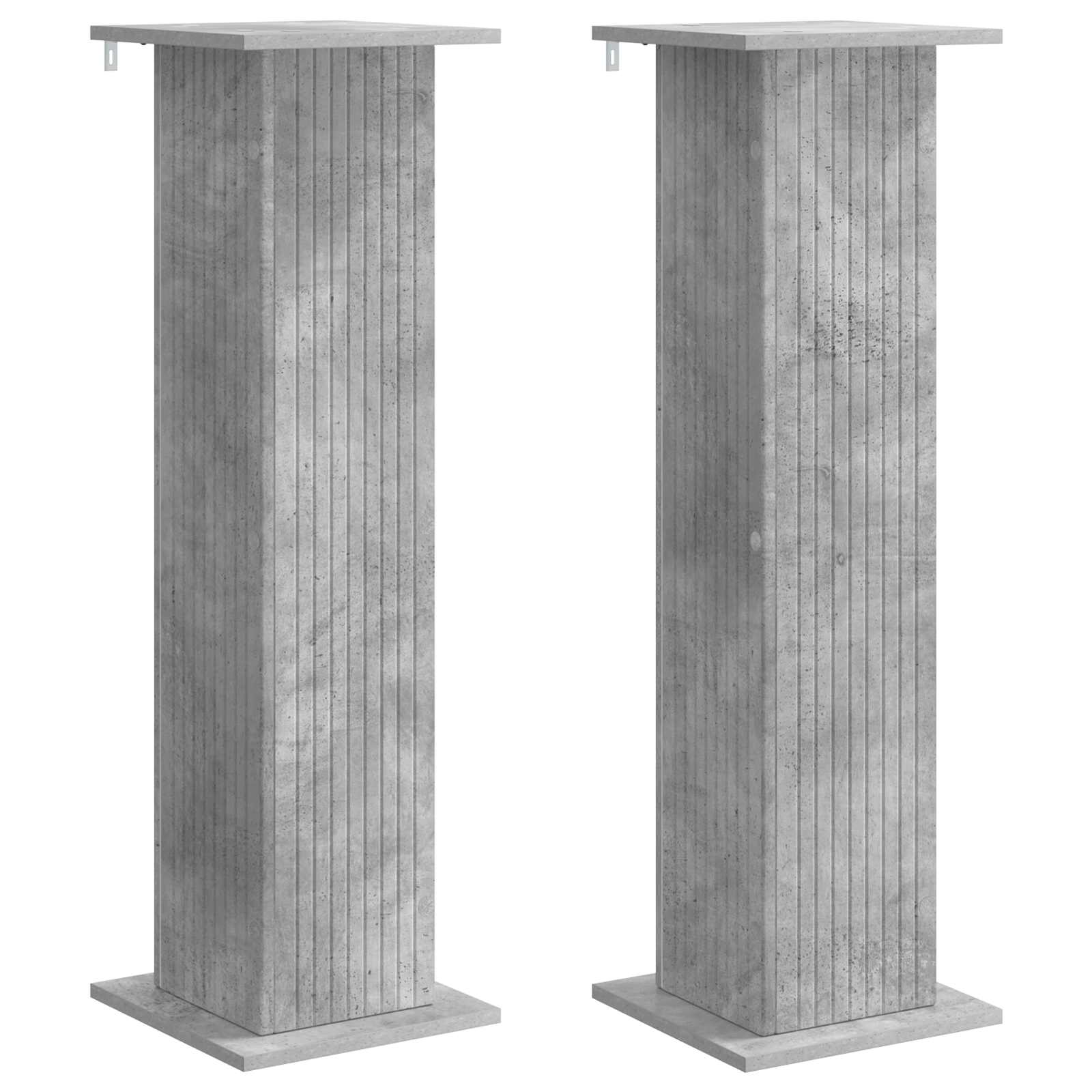 Pflanzenständer 2 pcs Betongrau 30,5 x 30 x 100,5 cm