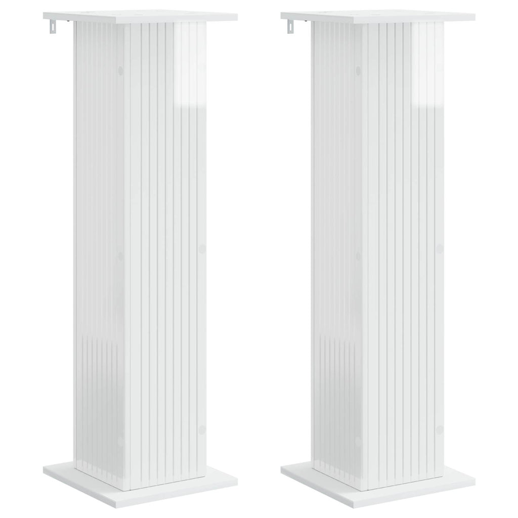 Pflanzenständer 2 pcs Hochglanz Weiß 30,5 x 30 x 100,5 cm