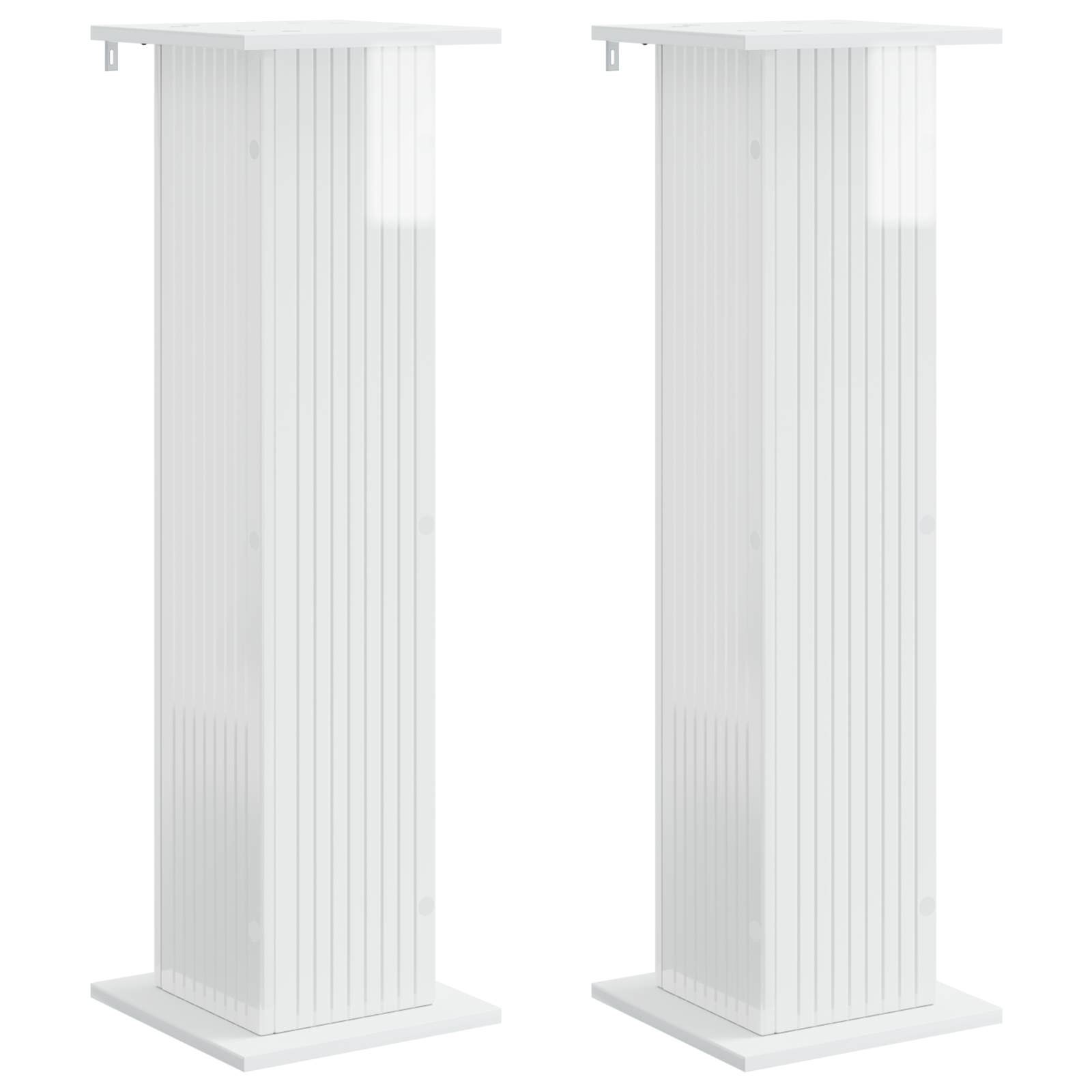 Pflanzenständer 2 pcs Hochglanz Weiß 30,5 x 30 x 100,5 cm