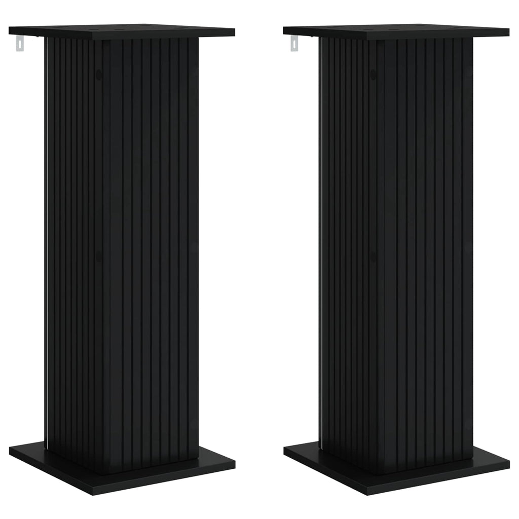 Pflanzenständer 2 pcs Schwarz 30,5 x 30 x 80,5 cm Holzwerkstoff