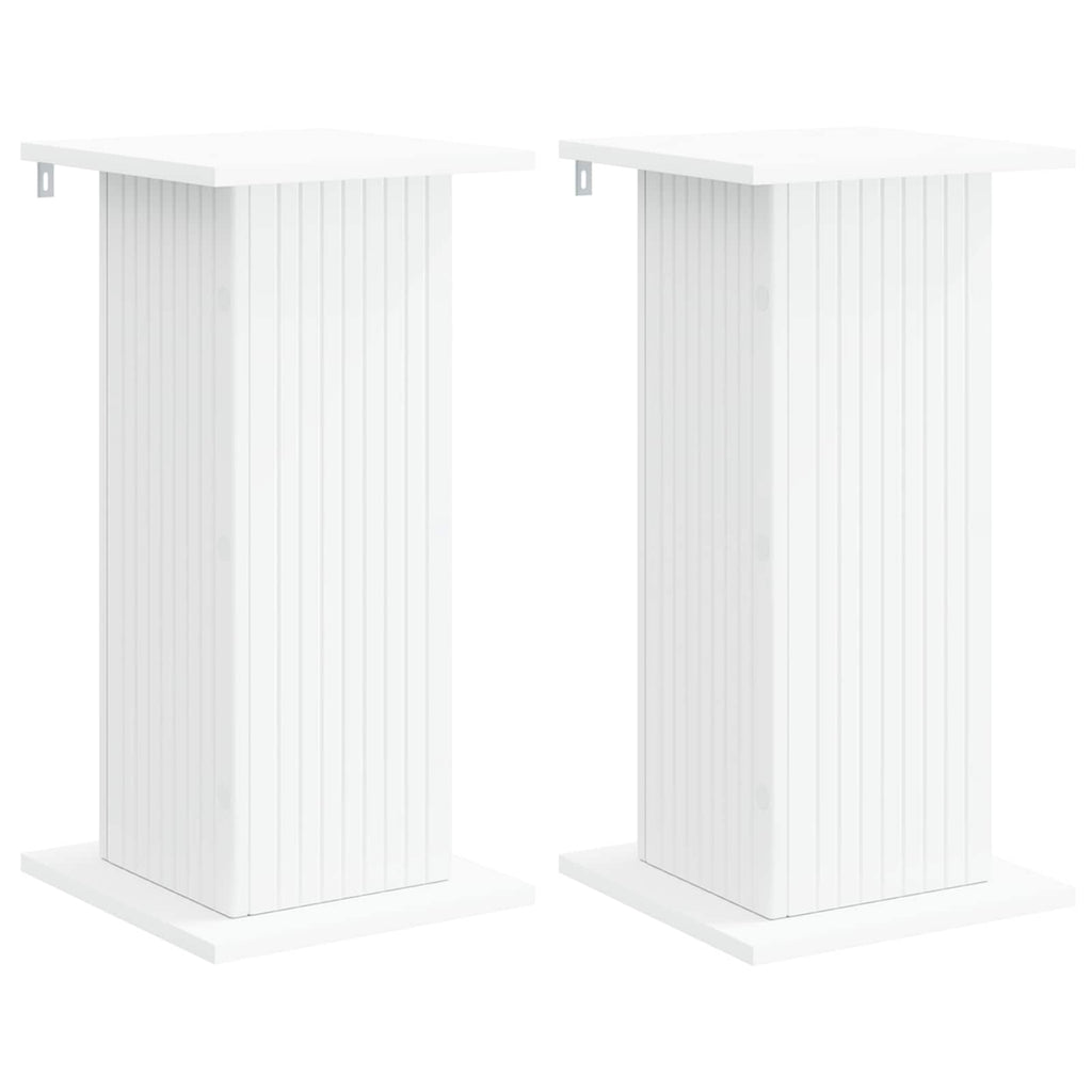 Pflanzenständer 2 pcs Weiß 30,5 x 30 x 60,5 cm Holzwerkstoff