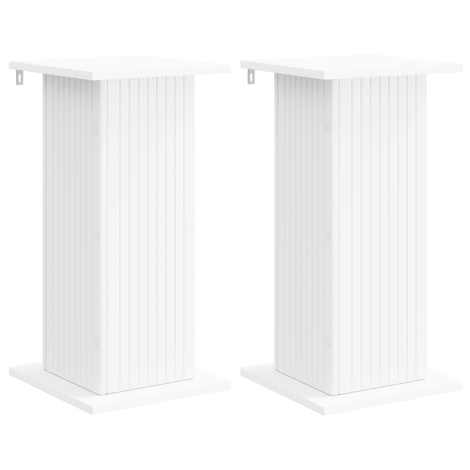 Pflanzenständer 2 pcs Weiß 30,5 x 30 x 60,5 cm Holzwerkstoff