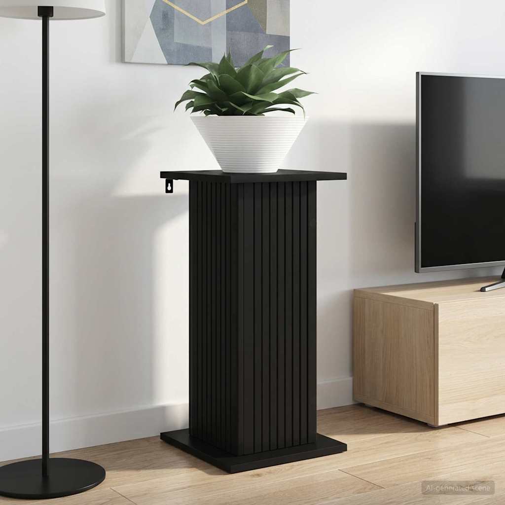 Pflanzenständer 2 pcs Schwarz 30,5 x 30 x 60,5 cm Holzwerkstoff