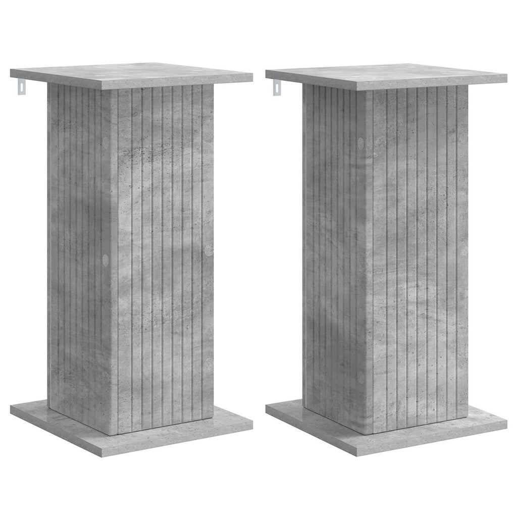 Pflanzenständer 2 pcs Betongrau 30,5 x 30 x 60,5 cm
