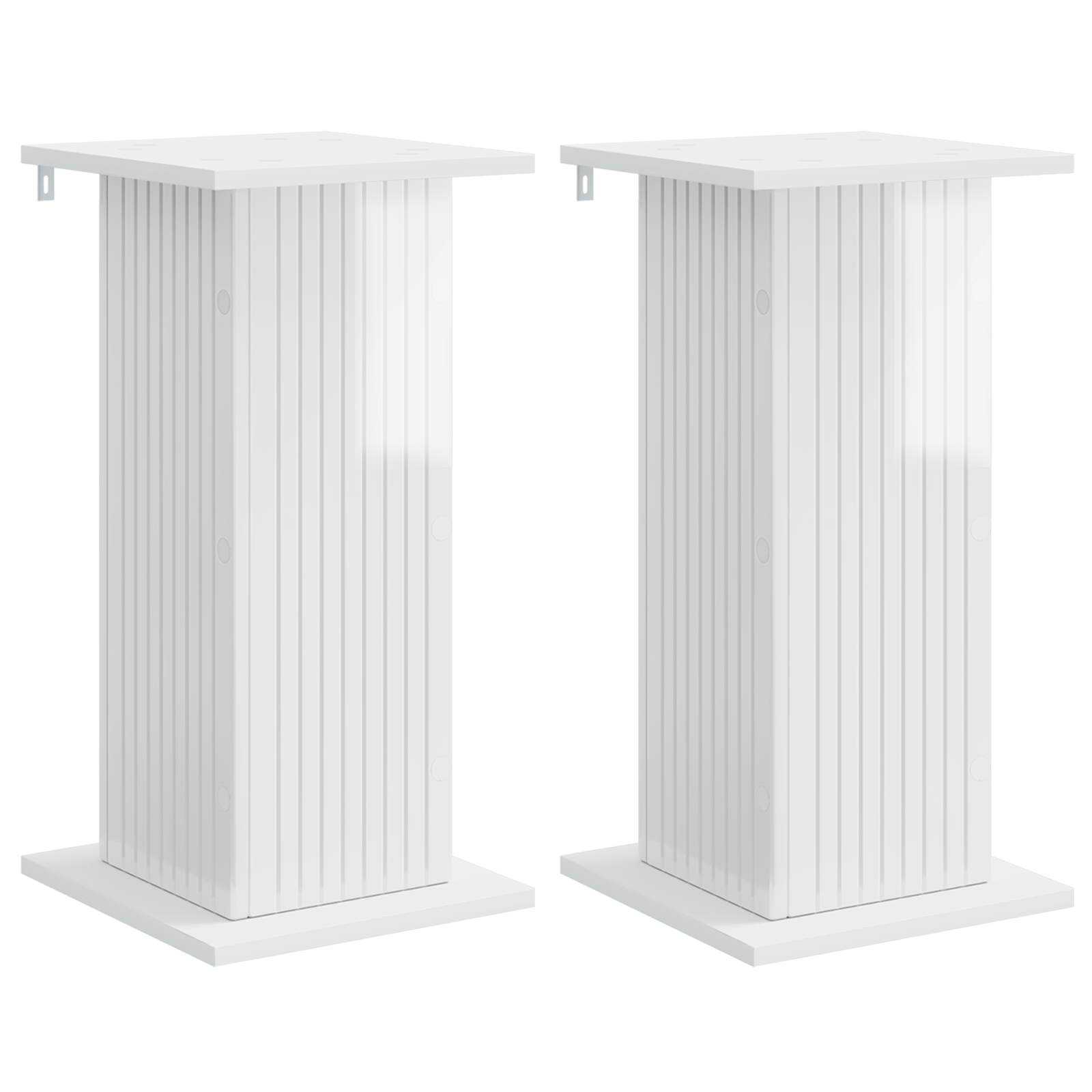 Pflanzenständer 2 pcs Hochglanz Weiß 30,5 x 30 x 60,5 cm