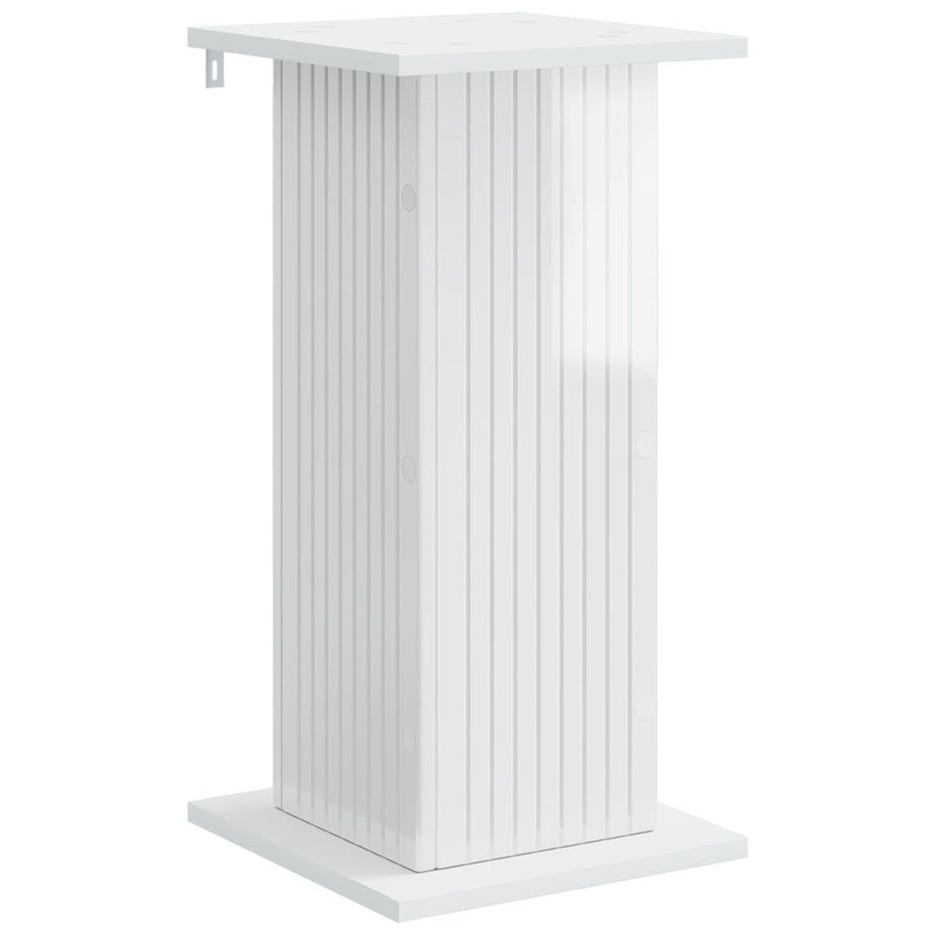 Pflanzenständer 2 pcs Hochglanz Weiß 30,5 x 30 x 60,5 cm