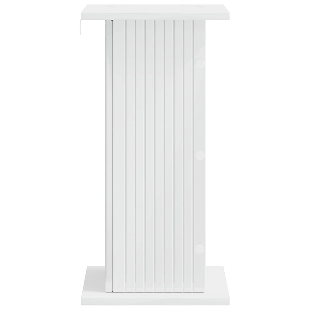 Pflanzenständer 2 pcs Hochglanz Weiß 30,5 x 30 x 60,5 cm