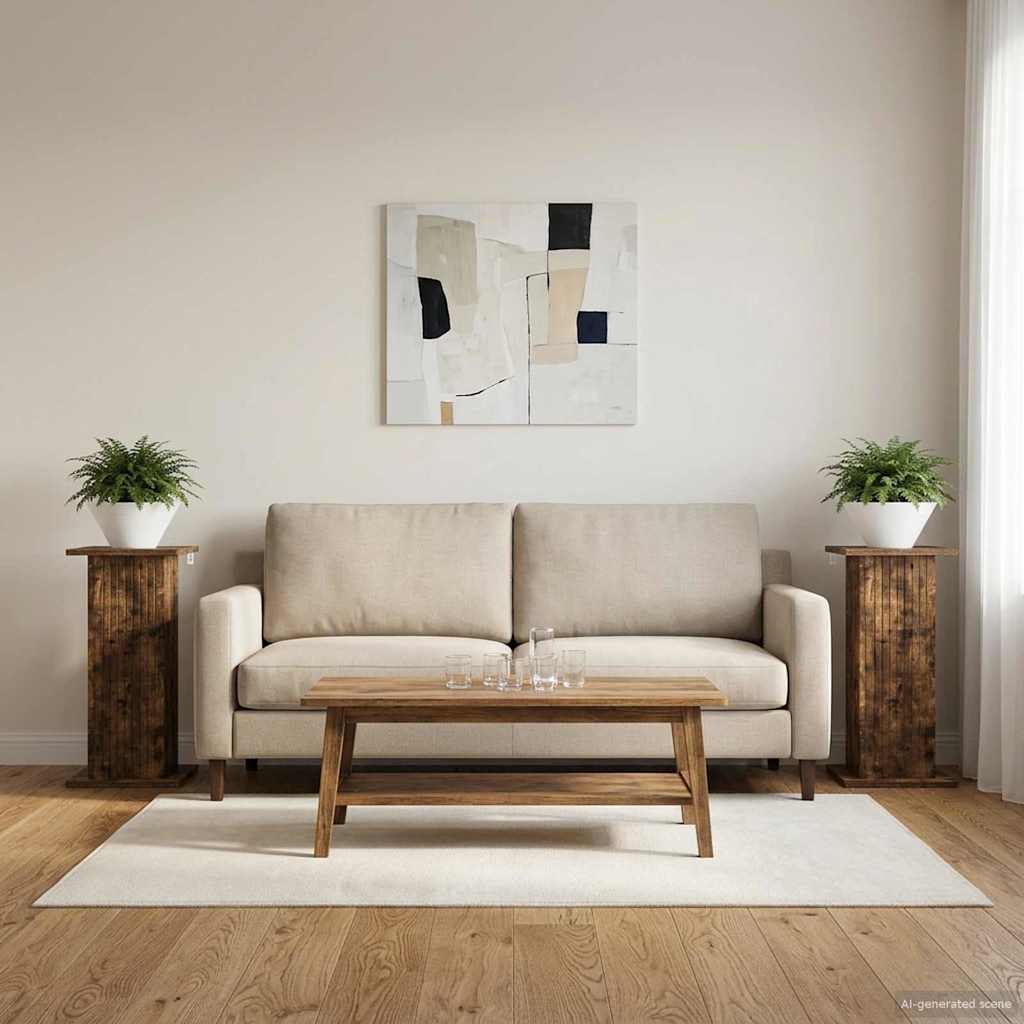 Pflanzenständer 2 pcs Geräucherte Eiche 30,5 x 30 x 60,5 cm