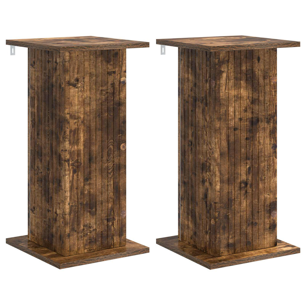 Pflanzenständer 2 pcs Geräucherte Eiche 30,5 x 30 x 60,5 cm