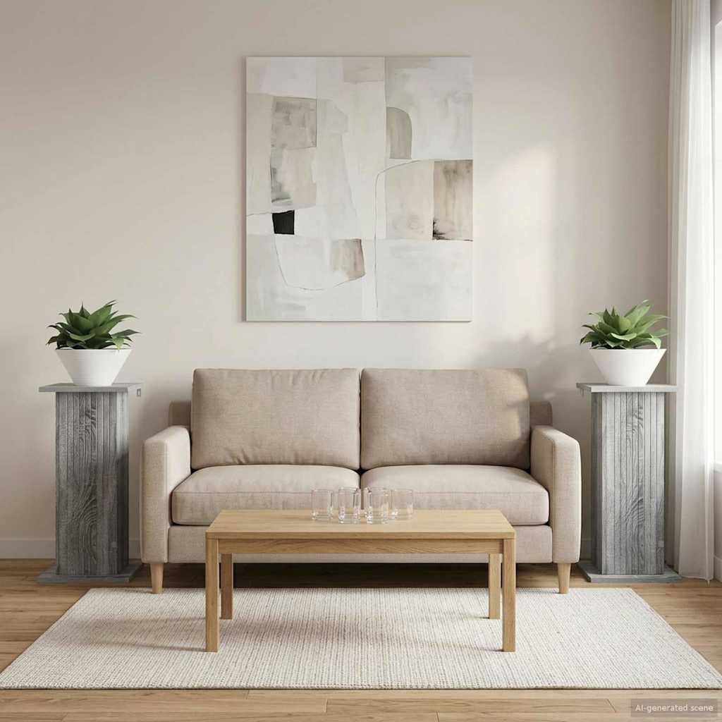 Pflanzenständer 2 pcs Graues Sonoma 30,5 x 30 x 60,5 cm