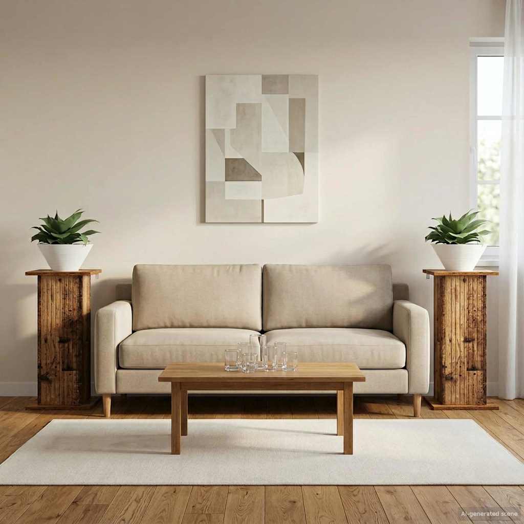 Pflanzenständer 2 pcs Altholz 30,5 x 30 x 60,5 cm Holzwerkstoff