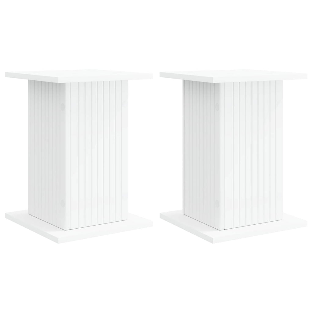 Pflanzenständer 2 pcs Weiß 30,5 x 30 x 43 cm Holzwerkstoff