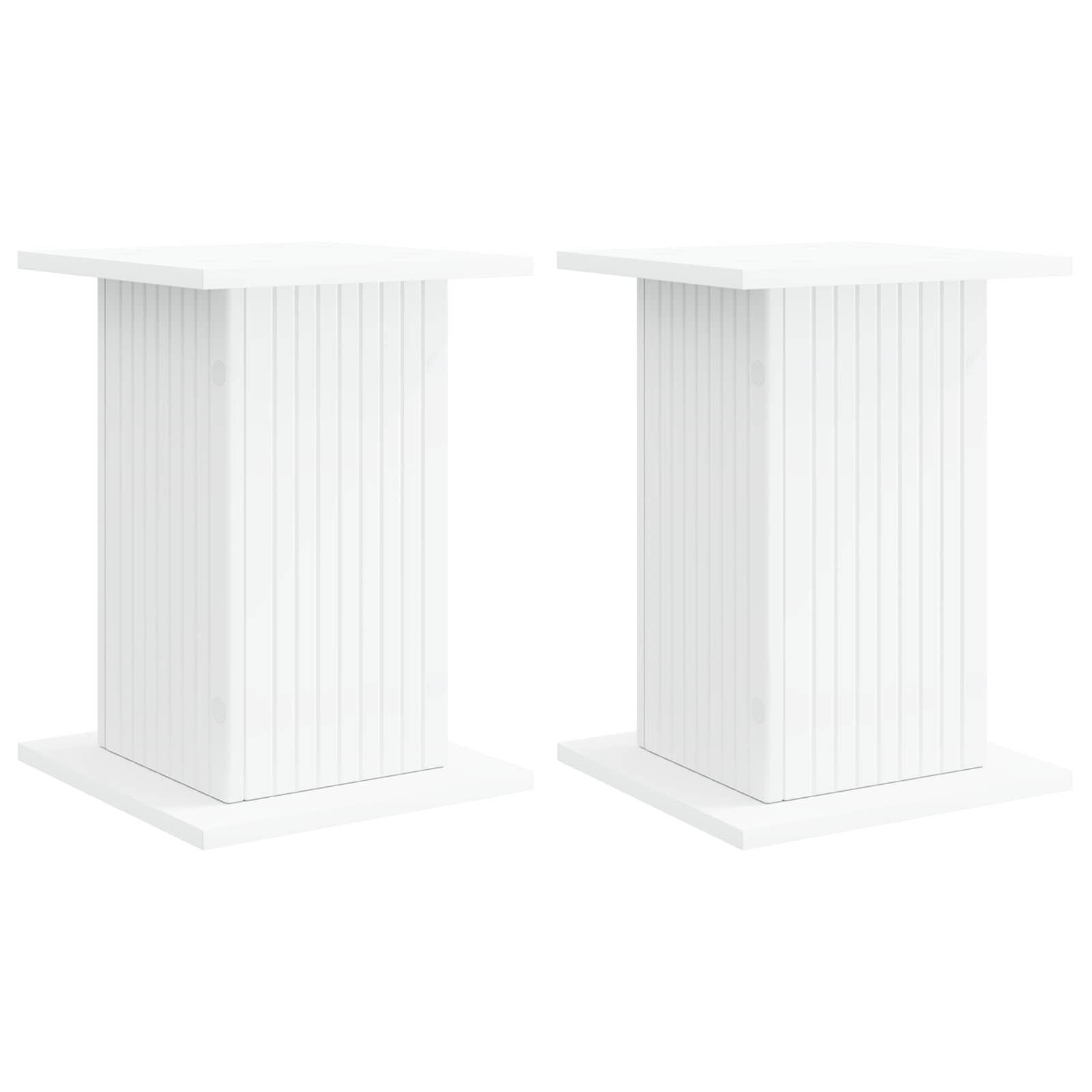 Pflanzenständer 2 pcs Weiß 30,5 x 30 x 43 cm Holzwerkstoff