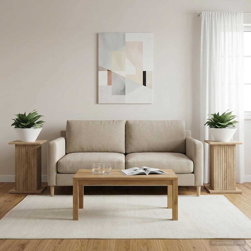 Pflanzenständer 2 pcs Sonoma-Eiche 30,5 x 30 x 43 cm