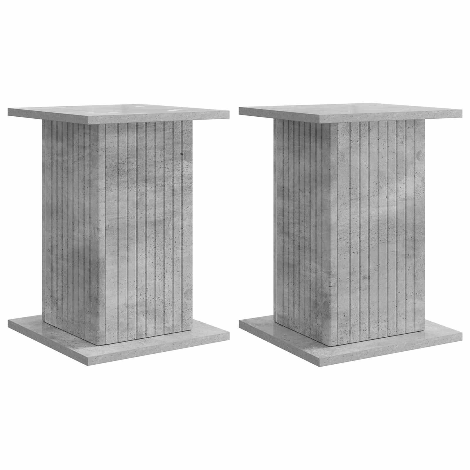 Pflanzenständer 2 pcs Betongrau 30,5 x 30 x 43 cm Holzwerkstoff