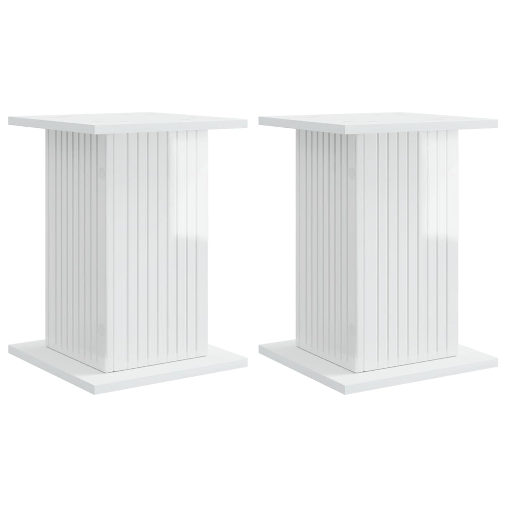Pflanzenständer 2 pcs Hochglanz Weiß 30,5 x 30 x 43 cm