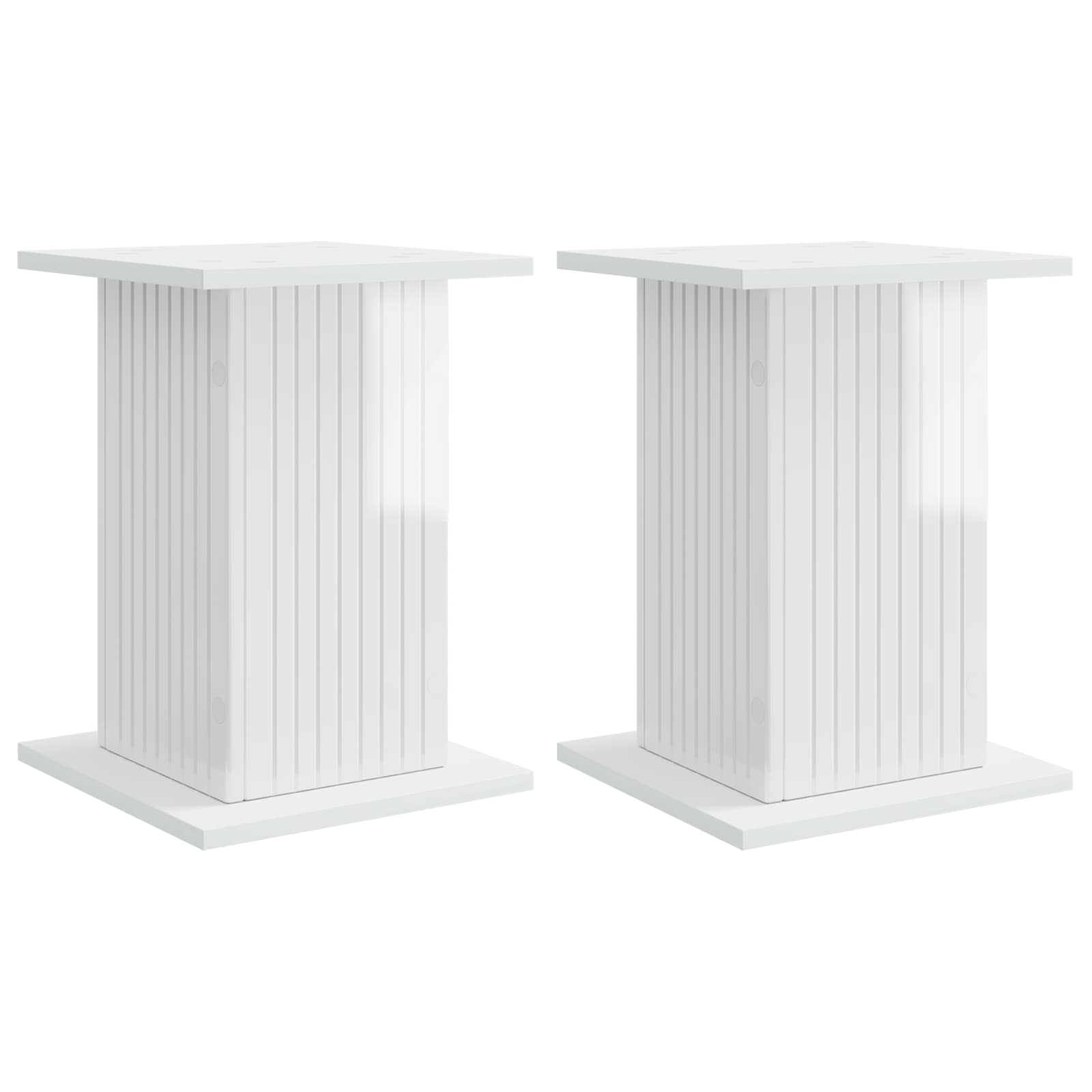 Pflanzenständer 2 pcs Hochglanz Weiß 30,5 x 30 x 43 cm