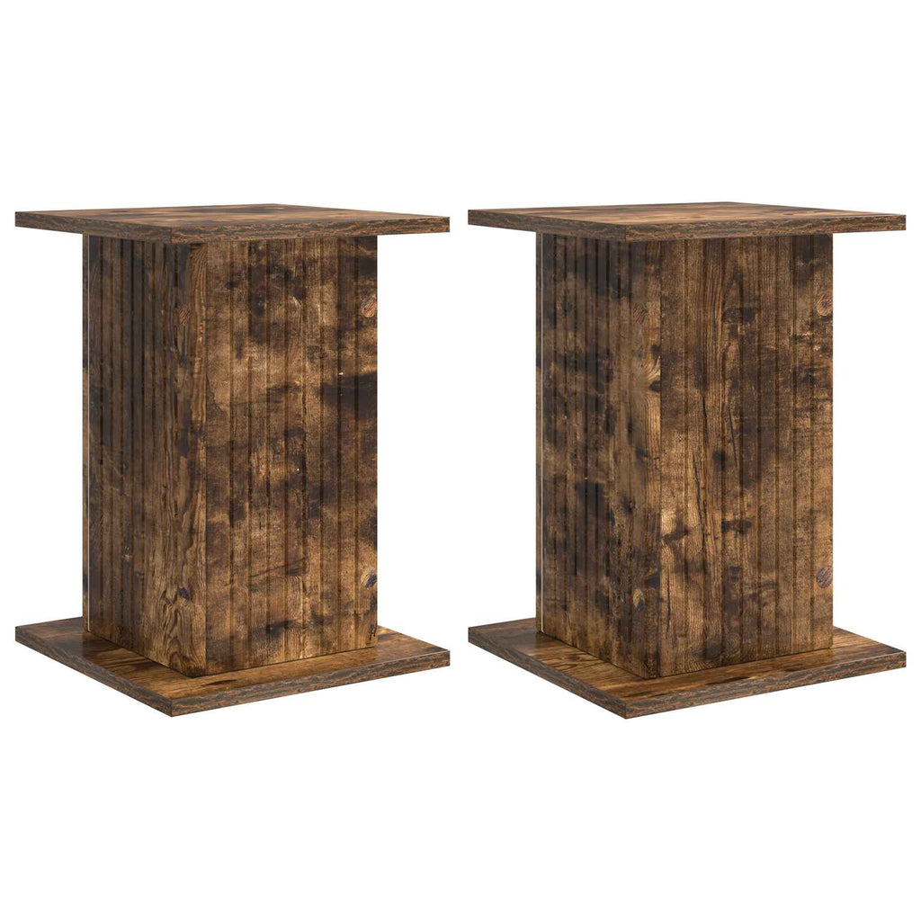 Pflanzenständer 2 pcs Geräucherte Eiche 30,5 x 30 x 43 cm