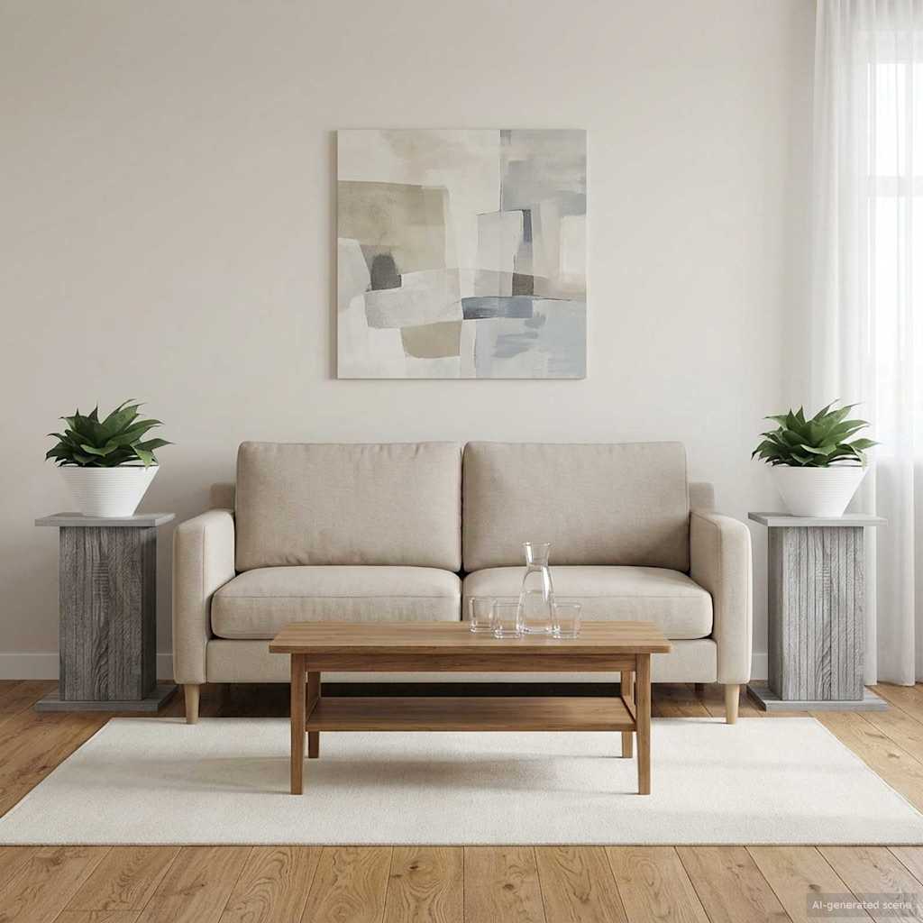 Pflanzenständer 2 pcs Graues Sonoma 30,5 x 30 x 43 cm