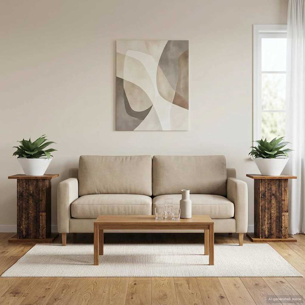 Pflanzenständer 2 pcs Altholz 30,5 x 30 x 43 cm Holzwerkstoff