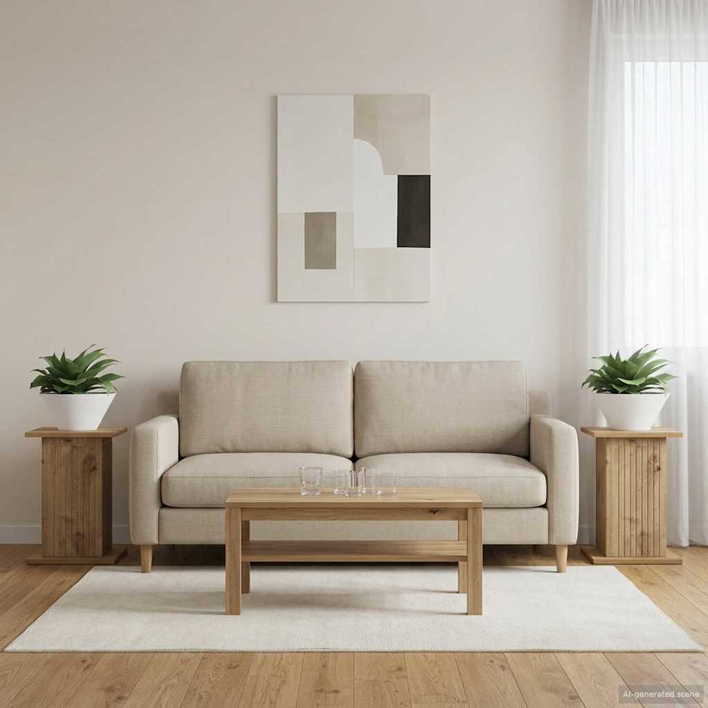 Pflanzenständer 2 pcs Artisan-Eiche 30,5 x 30 x 43 cm