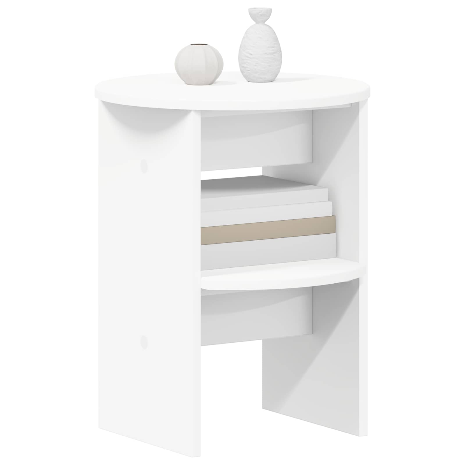 Seitenschrank Weiß Ø40 x 50 cm Holzwerkstoff