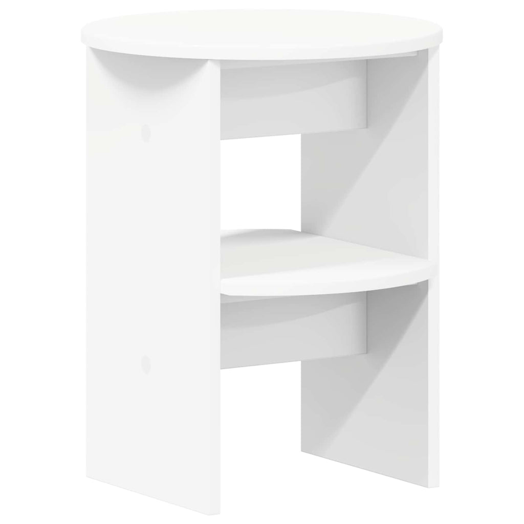 Seitenschrank 2 pcs Weiß Ø40 x 50 cm Holzwerkstoff