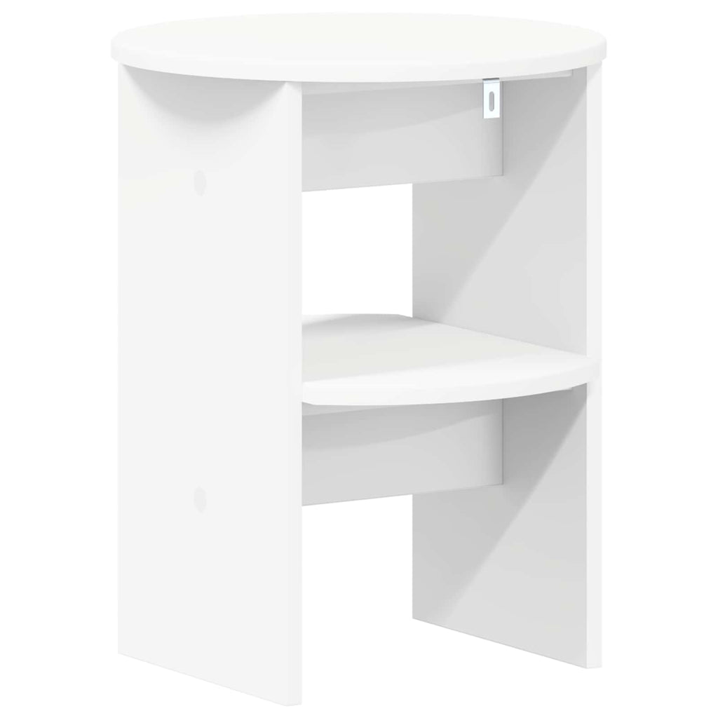 Seitenschrank 2 pcs Weiß Ø40 x 50 cm Holzwerkstoff