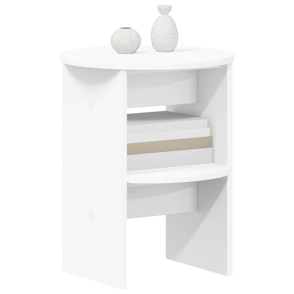 Seitenschrank 2 pcs Weiß Ø40 x 50 cm Holzwerkstoff