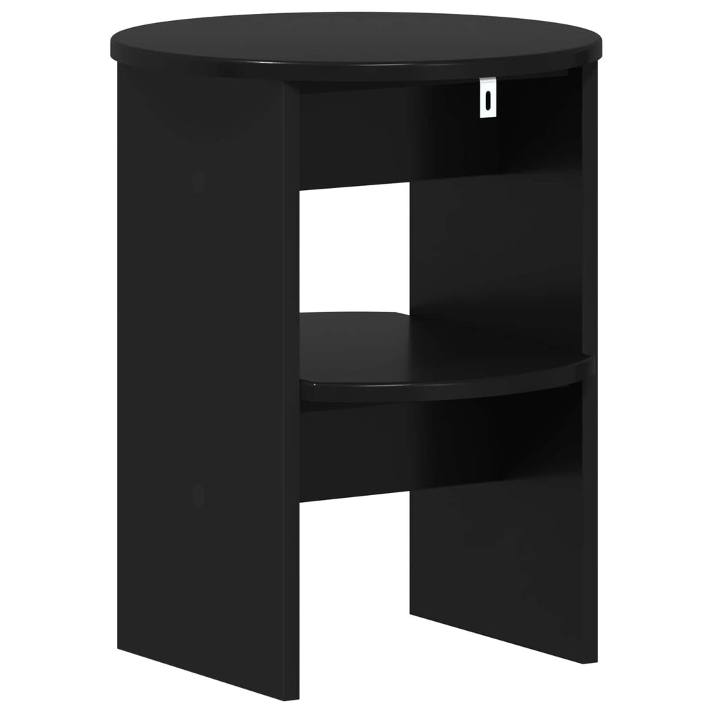 Seitenschrank 2 pcs Schwarz Ø40 x 50 cm Holzwerkstoff